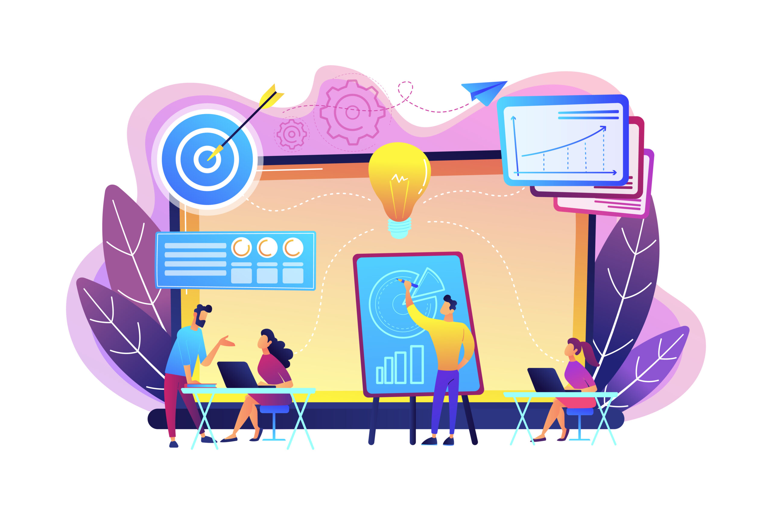 Business incubator concept vector illustration.